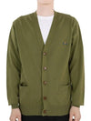 ORB Logo V-Neck Cardigan Green - VIVIENNE WESTWOOD - BALAAN 3