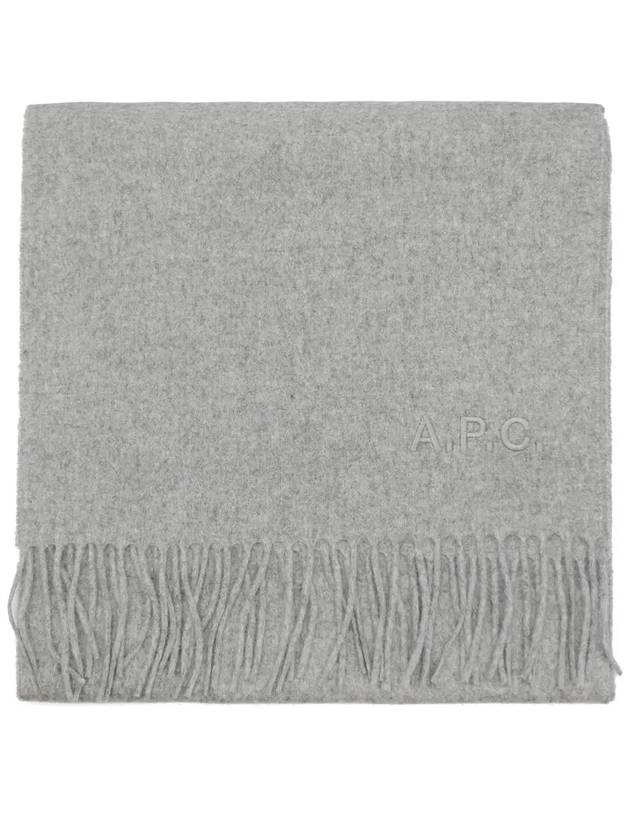 Ambroise Embroidered Muffler Grey - A.P.C. - BALAAN 2