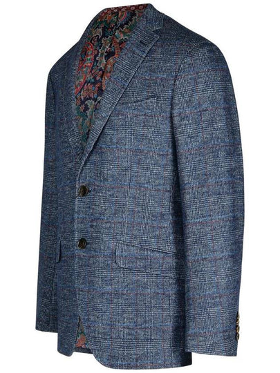 Etro 'Roma' Blue Wool Blend Blazer - ETRO - BALAAN 2