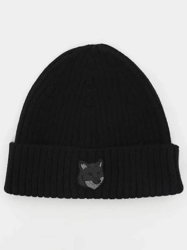 Wool Fox Head Beanie Black - MAISON KITSUNE - BALAAN 4