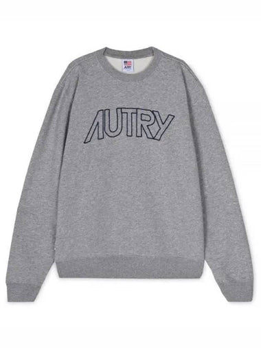 Men s logo embroidered melange sweatshirt SWIM 408M 1156681 - AUTRY - BALAAN 1