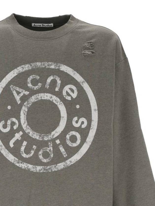 Print Logo Sweatshirt Moss Green - ACNE STUDIOS - BALAAN 3