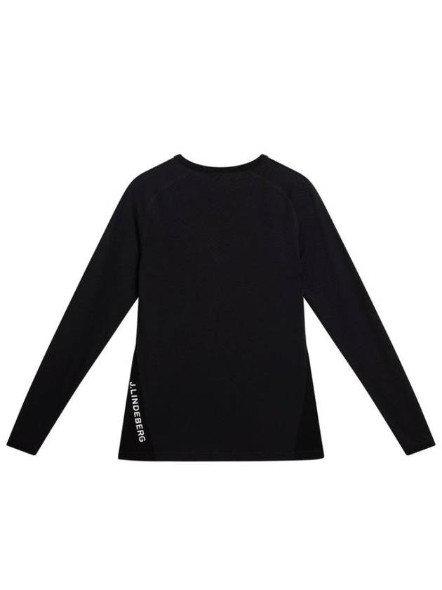 Women's Bella Wool Long Sleeve T-Shirt Black - J.LINDEBERG - BALAAN 3