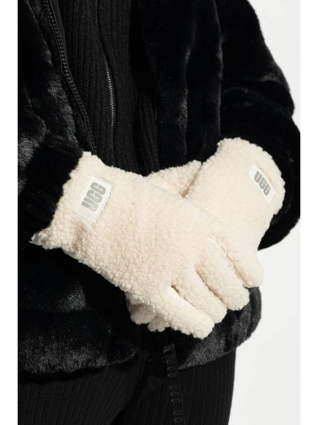 UGG Gloves With Faux Fur, Women's, Cream - UGG - BALAAN 3