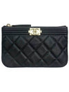 Boy Caviar Mini Pouch Clutch Black Champagne Gold AP0963 - CHANEL - BALAAN 2