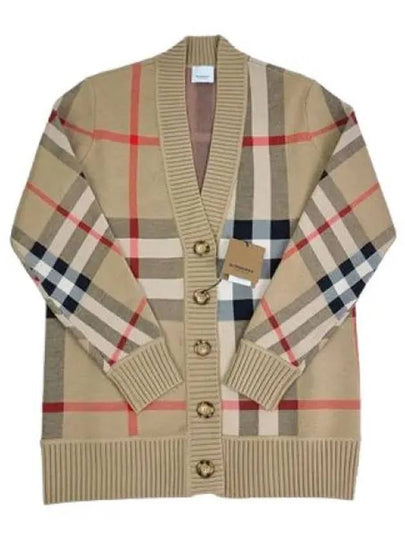 Check Technical Wool Jacquard Cardigan Archive Beige - BURBERRY - BALAAN 2