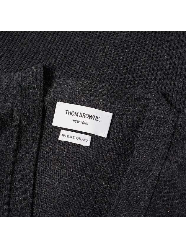 Men's Diagonal Classic Cashmere Cardigan Dark Grey - THOM BROWNE - BALAAN 4