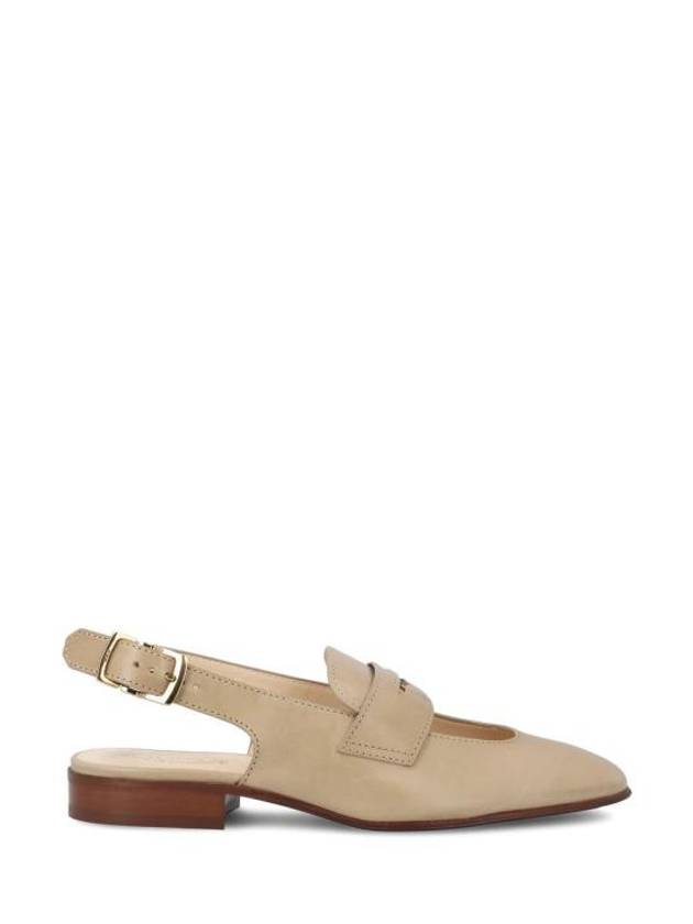 Leather Slingback Loafer Beige - TOD'S - BALAAN 1