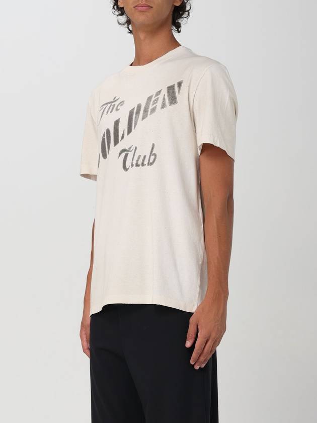 Gold Print Cotton Short Sleeve T-Shirt Heritage White - GOLDEN GOOSE - BALAAN 5