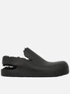 Puddle Shearling Sandals Black - BOTTEGA VENETA - BALAAN 2