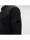 Men's Lens Wappen Gabardine Shirt Jacket Black - CP COMPANY - BALAAN 7