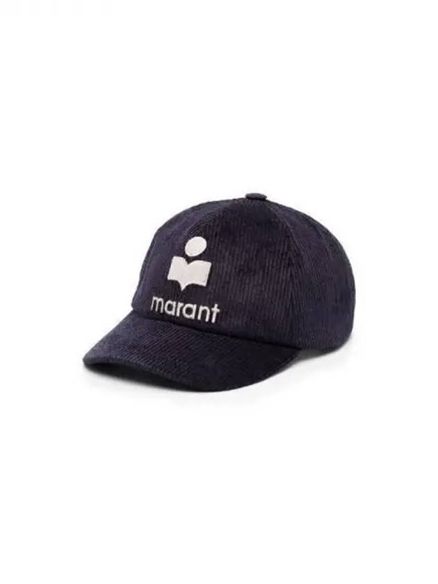 Tyron Embroidered Logo Corduroy Ball Cap Faded Night - ISABEL MARANT - BALAAN 2