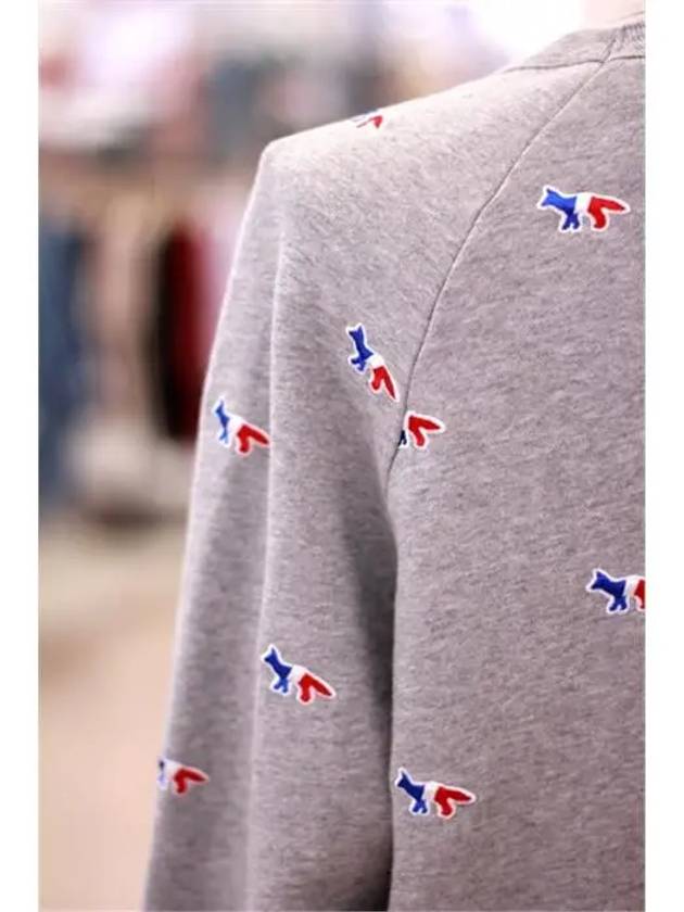 FOX embroidered sweatshirt GRAY - MAISON KITSUNE - BALAAN 10