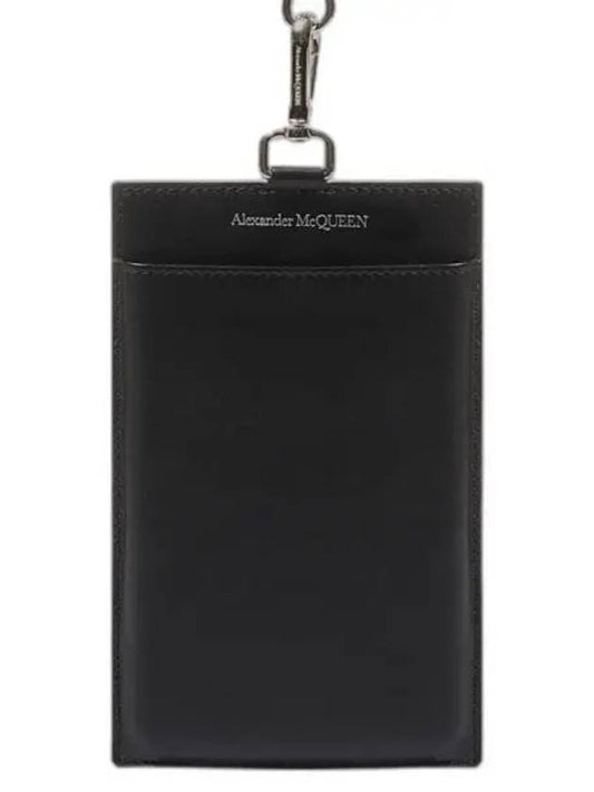 Chain Strap Leather Phone Case Black - ALEXANDER MCQUEEN - BALAAN 2