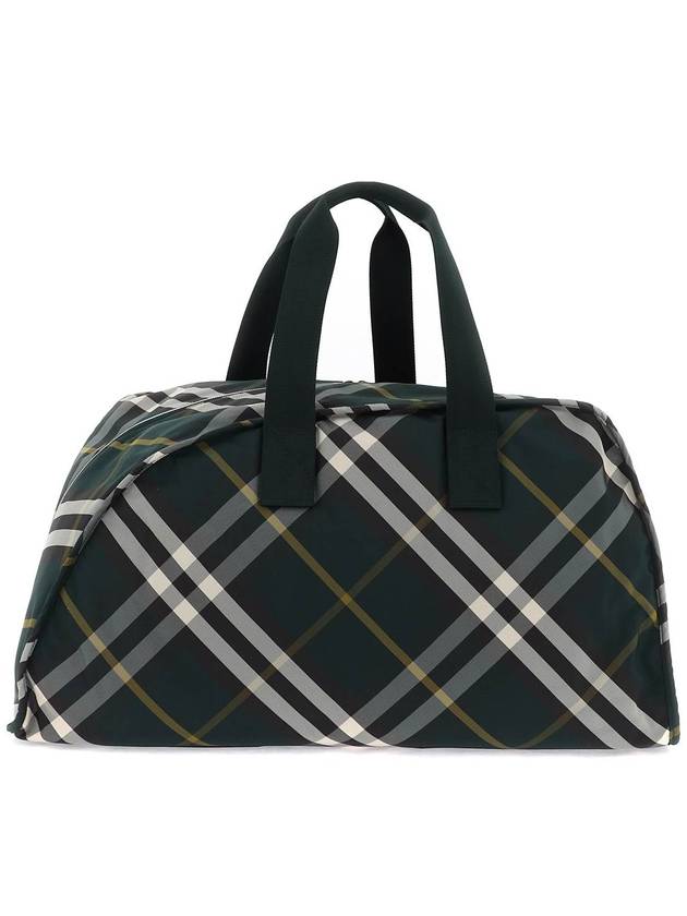 Shield Check Pattern Large Duffel Bag Green - BURBERRY - BALAAN 2