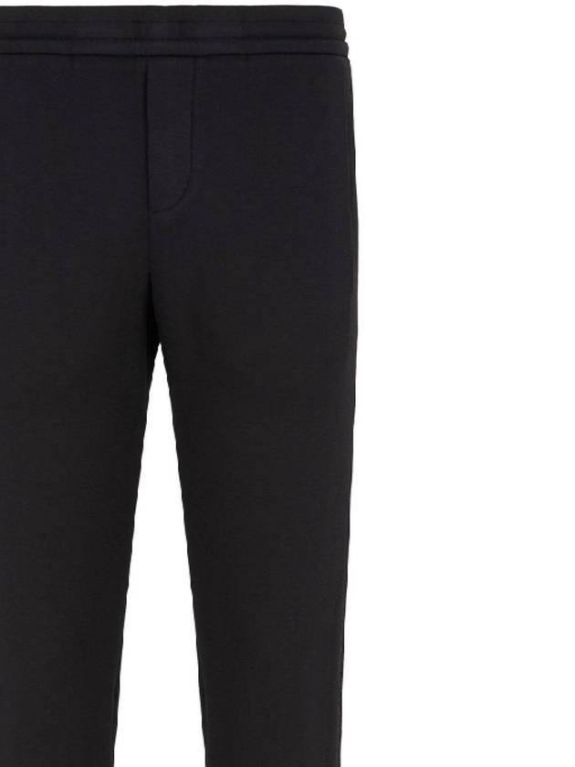 cotton track pants black - EMPORIO ARMANI - BALAAN 3