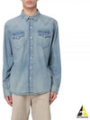 Denim Long Sleeve Shirt Blue - POLO RALPH LAUREN - BALAAN 2