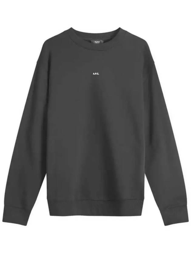 Boxy Micro Logo Sweatshirt Black - A.P.C. - BALAAN 2