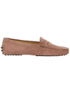 Gommino Suede Driving Shoes Pink - TOD'S - BALAAN 1