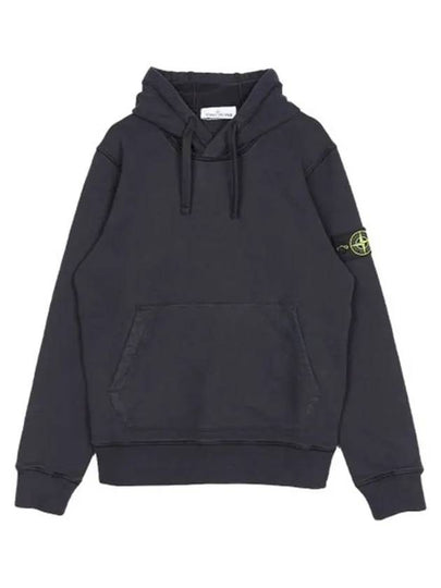 Wappen Patch Brushed Cotton Fleece Hoodie Navy - STONE ISLAND - BALAAN 2