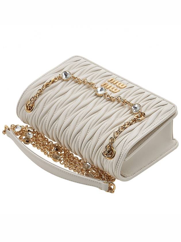 Matelasse Nappa Leather Mini Bag Gold White - MIU MIU - BALAAN 5