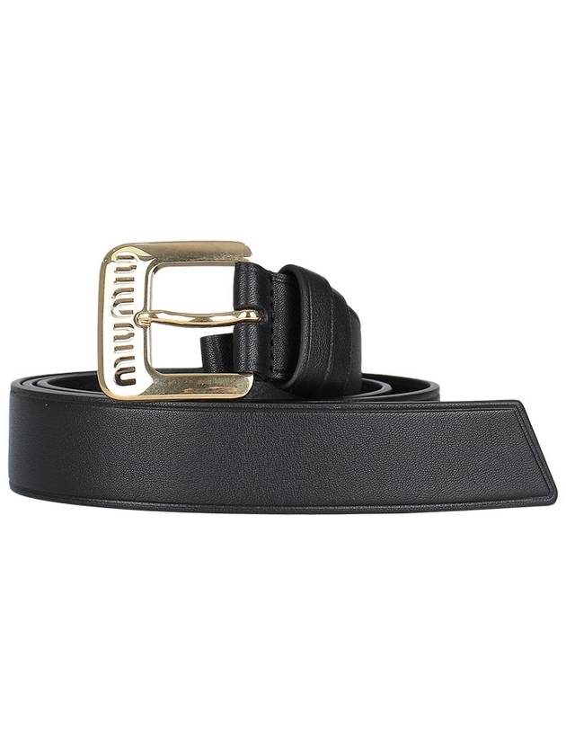 Nappa Leather Belt Black - MIU MIU - BALAAN 3