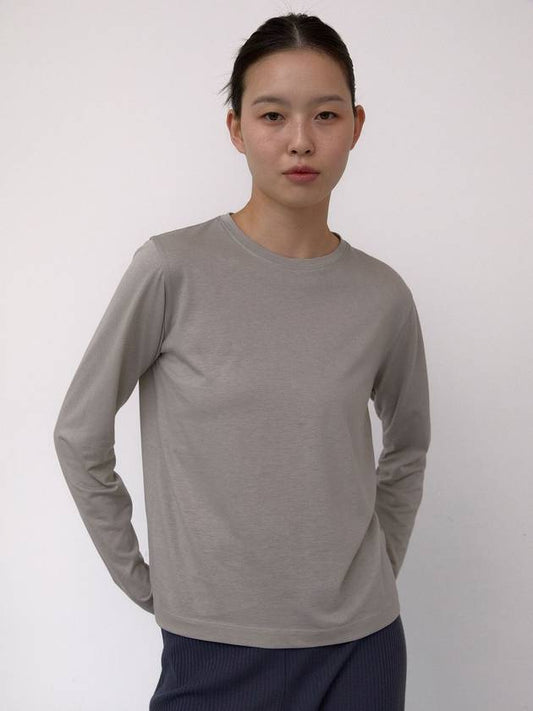 Tencel Long Sleeve T Shirts Gray - 38COMEONCOMMON - BALAAN 2