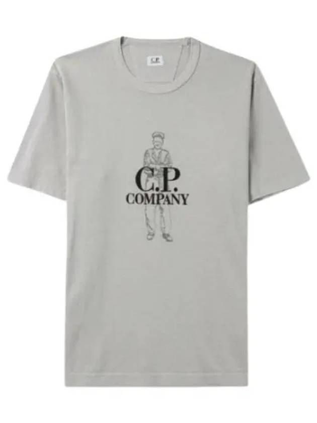 1020 Jersey British Sailor Short Sleeve T-Shirt Grey - CP COMPANY - BALAAN 2