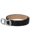 Reversible Gancini Leather Belt Black - SALVATORE FERRAGAMO - BALAAN 7