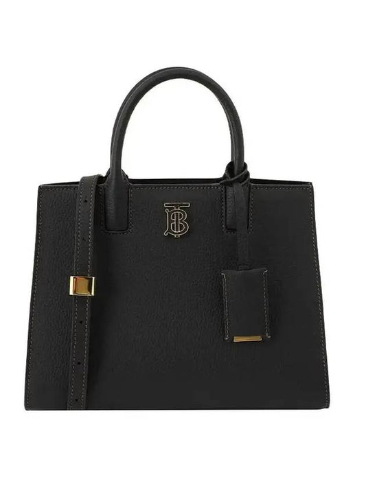 Frances Grainy Leather Mini Tote Bag Black - BURBERRY - BALAAN 1