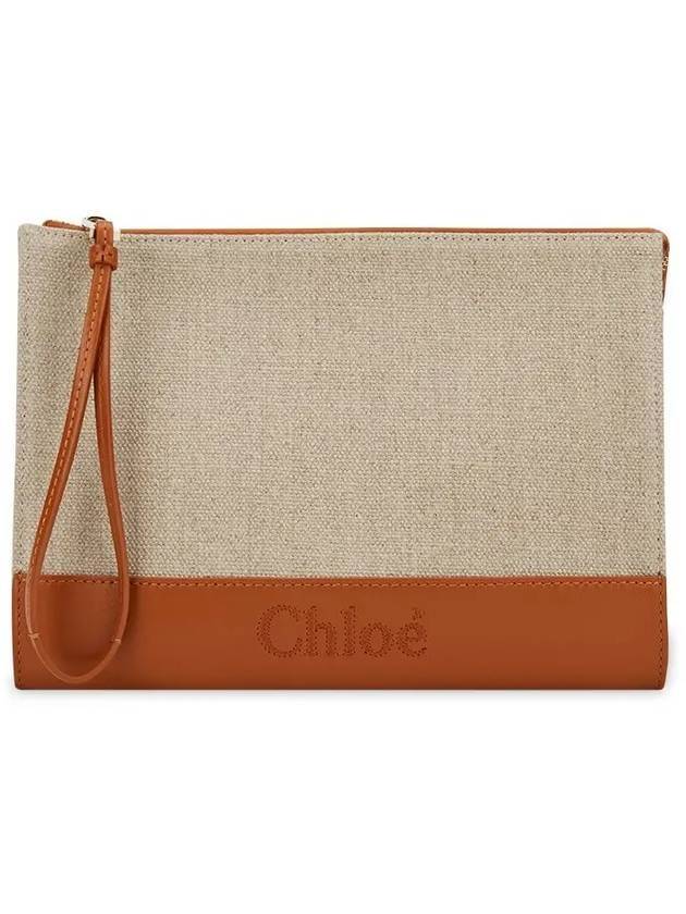 Sense Zipper Clutch Bag Beige Caramel - CHLOE - BALAAN 1