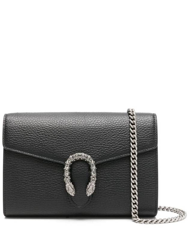 Chain Leather Chain Wallet Black - GUCCI - BALAAN 2