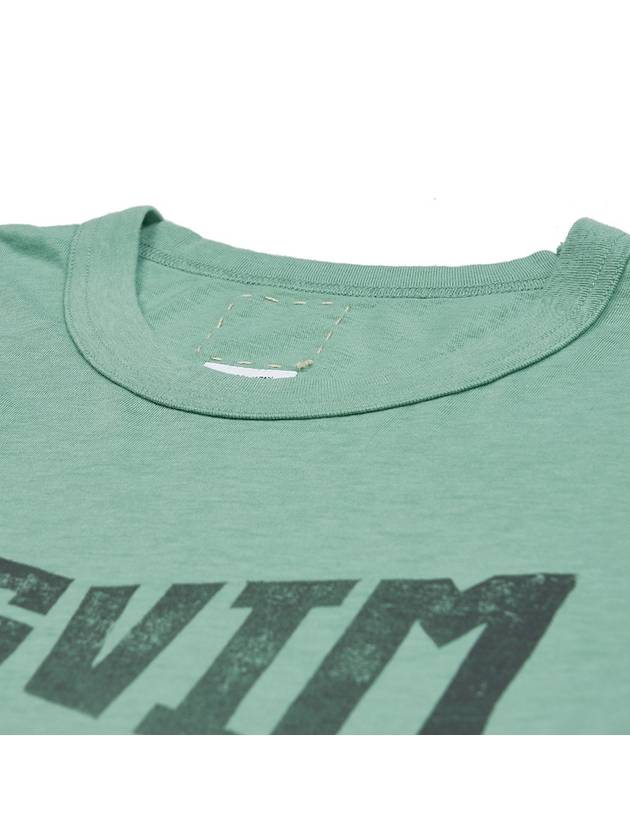 Men s Heritage Logo Print Short Sleeve T Shirt 0124105010028 LTGREEN - VISVIM - BALAAN 4