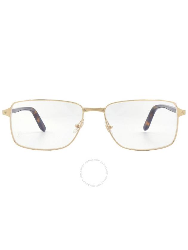 Cartier Demo Rectangular Men's Eyeglasses CT0040O 012 57 - CARTIER - BALAAN 1