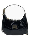 Patent Leather Hobo Shoulder Bag Black - MIU MIU - BALAAN 2