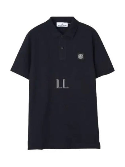 Men's Logo Patch Polo Shirt Navy - STONE ISLAND - BALAAN 2