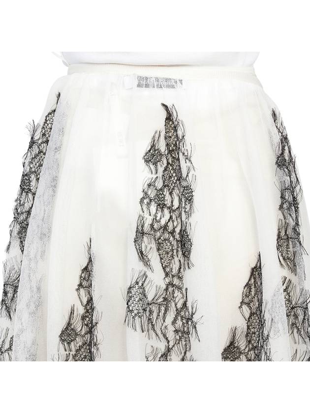 Women's Flare A-Line Skirt Ecru - DIOR - BALAAN.