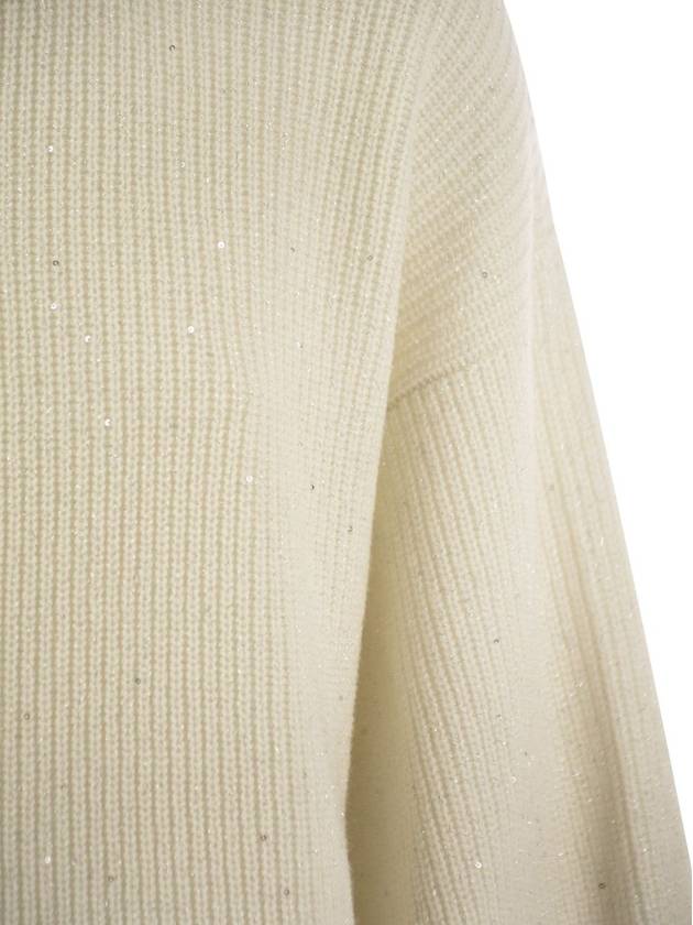 Lurex high neck oversized pullover MBM756904P_C509 - BRUNELLO CUCINELLI - BALAAN 5