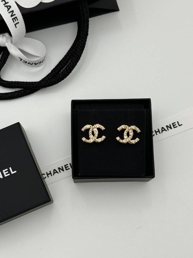 24S CC logo earrings crystal gold ABD310 - CHANEL - BALAAN 1