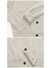 Men's Logo Intarsia Cardigan Beige - ISABEL MARANT - BALAAN 4