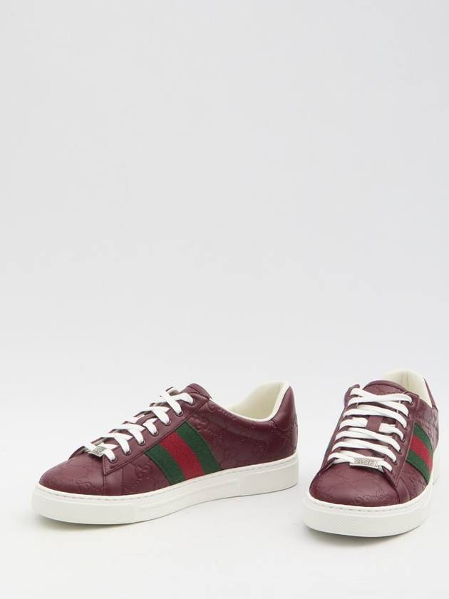 Ace Web low top sneakers red - GUCCI - BALAAN 6