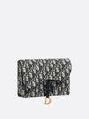 Saddle Pouch Blue  Oblique Jacquard - DIOR - BALAAN 3