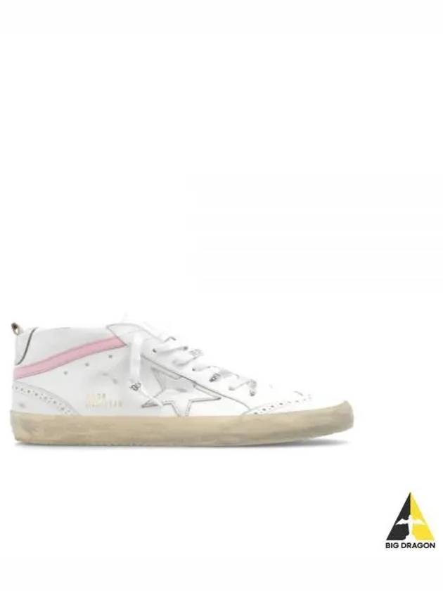 Mid Star Leather High Top Sneakers Pink White - GOLDEN GOOSE - BALAAN 2