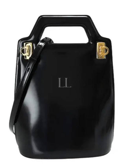 Wanda North South Tote Bag Black - SALVATORE FERRAGAMO - BALAAN 2