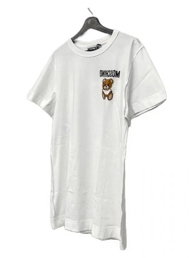 0430 0440 1001 Short Sleeve Dress White Moschino - MOSCHINO - BALAAN 2