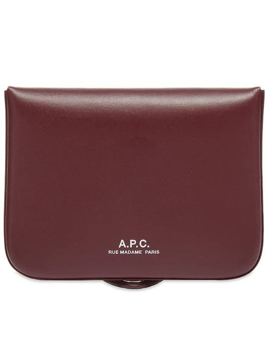 Josh Leather Coin Wallet Burgundy - A.P.C. - BALAAN 2