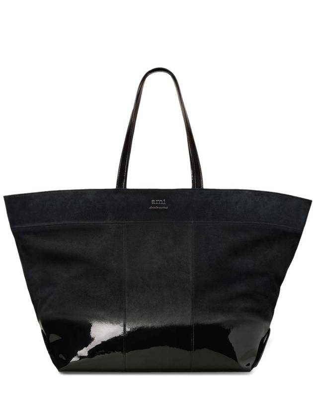 E W Maxi Leather Tote Bag E24ULL505AL0060 - AMI - BALAAN 2