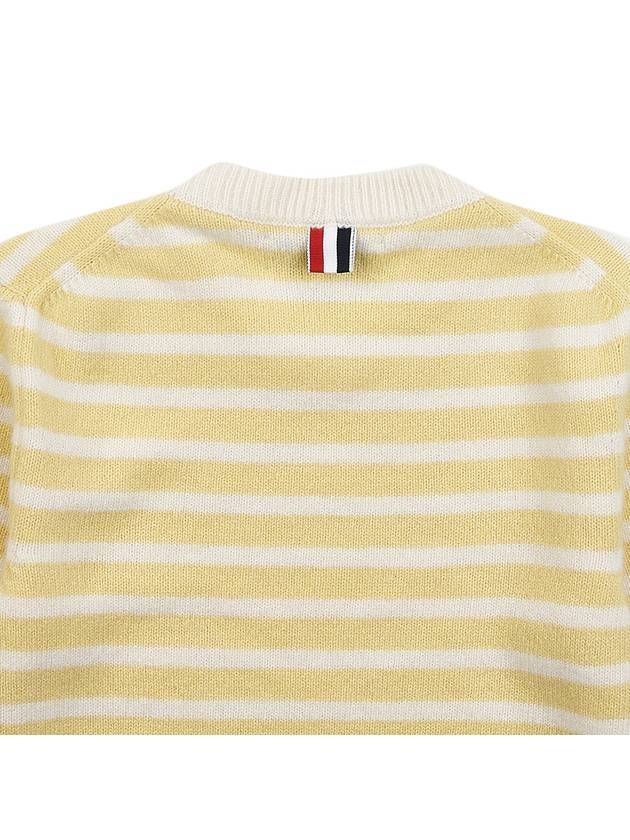 Striped jersey stitch short sleeve knit FKA413A Y8007 740 - THOM BROWNE - BALAAN 7