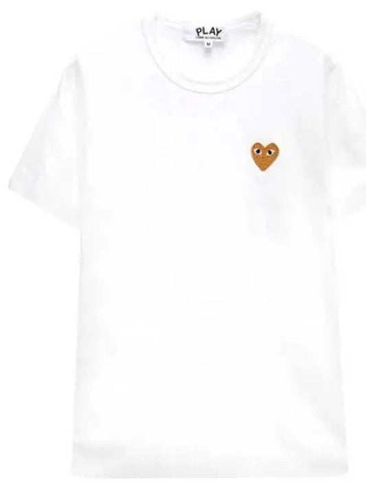 Gold Heart Wappen Short Sleeve T Shirt Women - COMME DES GARCONS - BALAAN 1