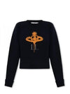 Spray ORB Logo Sweatshirt Navy - VIVIENNE WESTWOOD - BALAAN 2